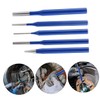 Tofficu 5pcs Cylindrical Punch Heat-treated Tool for Woodworking and Drilling