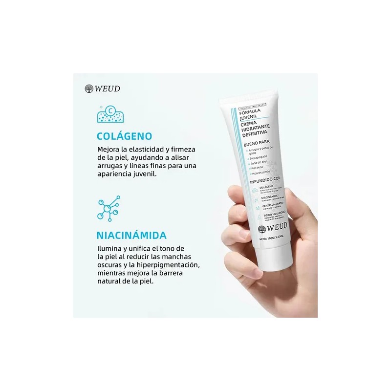 Weud Crema Hidratante Facial Reparadora Colágeno 100g