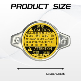 QQWD Radiator Cap, Radiator Cap Replacement 16401-31520 1640131650, Radiator Cover Compatible with Toyota Avalon Camry Highlander Prius Venza Yaris ES350 GS300 LS430 IS300 SC430