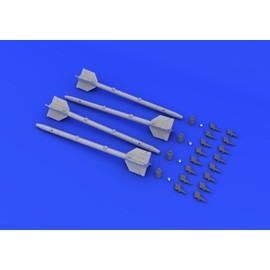 Eduard EDB648197 Brassin 1:48-AIM 9J Sidewinder Missile kit, Various