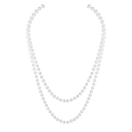 hoyuwak Classic Faux Pearl Necklace for Women - 59" Long Multi-Wrap Pearl Strand, 8mm Fake Pearls, Elegant Beaded Necklace for Wedding, Party, Mother’s Day