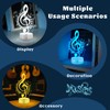 CoolGift Mart Music Note Night Light, 3D LED Optical Illusion