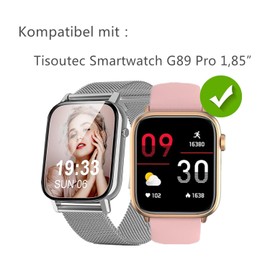 Frgnie Screen Protector Compatible with Tisoutec Smartwatch G89 Pro (Pack of 6) Case, Bubble-Free Screen Protector for IDW26 Smartwatch 1.83 Inch, HD TPU Film