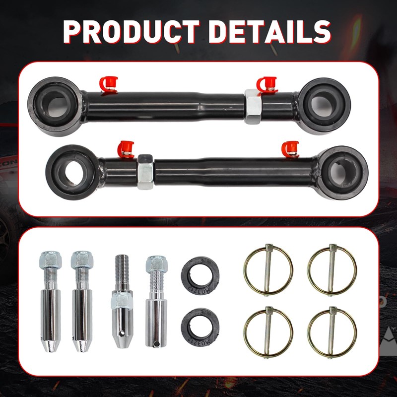 2.5" - 6" Lift Front Sway Bar Quicker Disconnect System