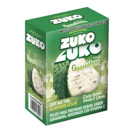 Zuko GUANABANA 8 sobres, cada uno rinde 2 litros