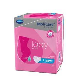 MoliCare Premium lady pants, discreet use for incontinence especially for women, aloe vera, 7 drops, size L, 1 x 7 pieces