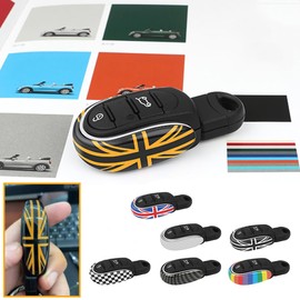 Heinmo für Cooper S Countryman F54 F55 F56 F57 F60 Schlüsselschale Schlüsselanhänger Schlüsselabdeckung Kettenseil Schlüsselbundlegierung Zubehör (A Red U Style)