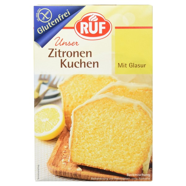 RUF Glutenfreier Zitronen Kuchen mit fruchtiger Zitronenglasur, 1 x 530 g