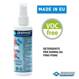 Donic-Schildkröt Espuma Limpiadora para Raquetas de Tenis de Mesa, 100 ml en una Bomba Pulverizadora, para Renovación de las Almohadillas de las Raquetas