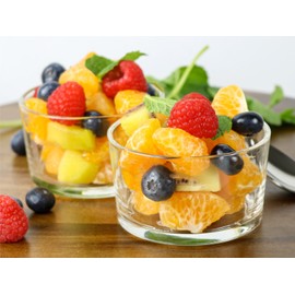 HillSpring Glass Small Bowls, 7.5oz, Set of 6, Clear Mini Bowls for Dips, Sauces, Desserts, Side Dishes, Pudding, Fruit and Charcuterie Boards, Pinch Bowls for Meal Prep, HS-ROUNDBOWL-6PC