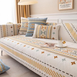 Ksriylm Chenille Anti-Scratch Couch Cover, Waterproof Vertical Striped Couch Slipcover, Sofa Cover for Pets,Love Seat, Armrest Covers,Backrest Covers,Non Slip,Breathable,1 Pc 36''x36'' Size, Grey