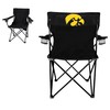 VictoryStore Outdoor Camping Chair - University of Iowa Tigerhawk Black