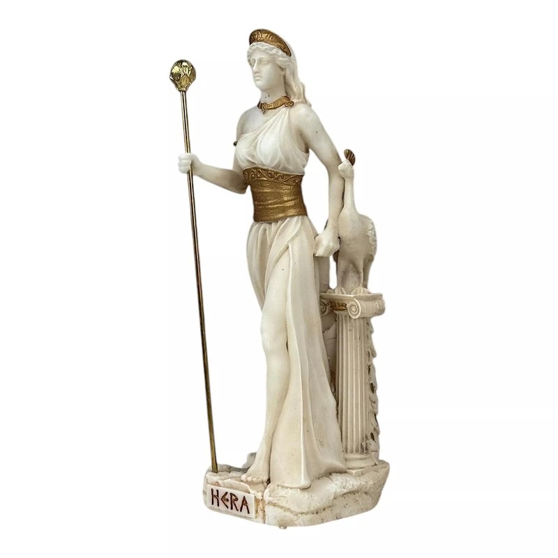 Hera Queen of Gods Statue - 7.08 inches Grey Patina