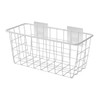 OHPHCALL Creative Wall Mounted Storage Basket White Iron Hanging Organizer