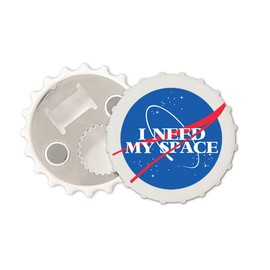I Need My Space Magnetic Bottle Cap Opener Fridge Magnet Astronaut Space Explorer