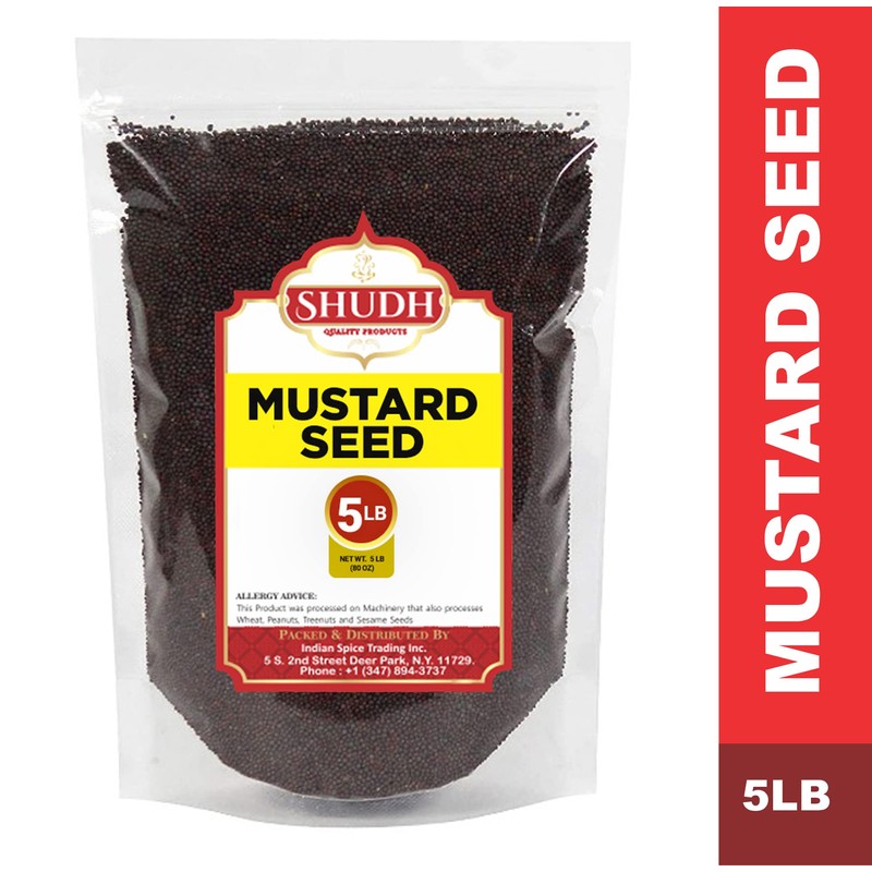 Black Mustard Seed 5 LB | 80 oz | Whole