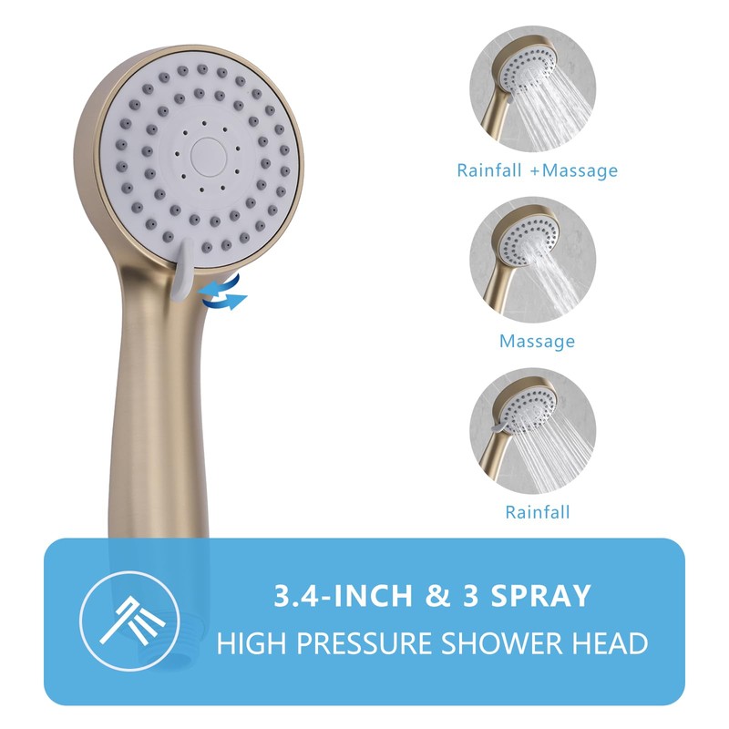 HONYI Bathtub Faucet with Sprayer, Tub Spout with Diverter Bathroom
