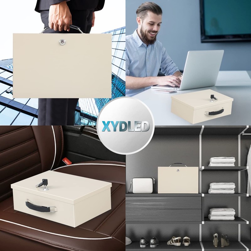 xydled Fire Resistant Safe Fire Safe Box with Key Lock