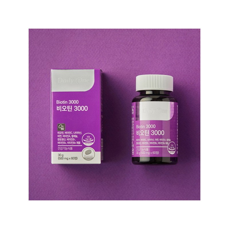 Daily One Biotin 3000 Multi-Nutrition 500mg / 데일리원 비오틴 3000