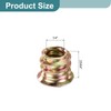 sourcing map 200Pcs Threaded Inserts, 1/4"-20x25/64" Zinc Alloy Hex Socket