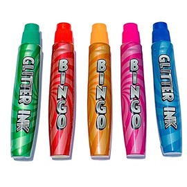 Thomas & Anca Club Supplies Ltd Pack Of 5 Glitter Bingo Dabbers - 15ml Each Dabber Marker Pen