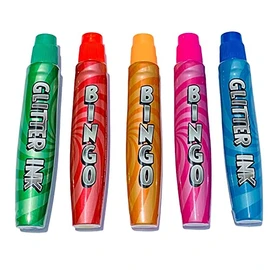 Thomas & Anca Club Supplies Ltd Pack Of 5 Glitter Bingo Dabbers - 15ml Each Dabber Marker Pen