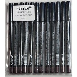 NABI LIPLINER PENCIL, L29 HOT COCOA, 0.04 OZ.  12 PACK