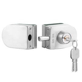 Glass Door Lock with 5 Keys Only Fit 8mm -12mm Thickness Glass Shower Room Bathroom Lock Hotel Apartment Door Lock (HLD-703)