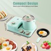 KOLHGNSE 3-in-1 Breakfast Station, Electric Sandwich Maker Frying Pan Boiling