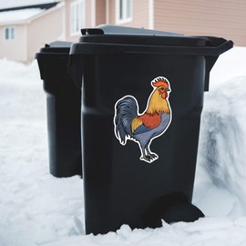 Extra Large 460mm 'Colorful Cockerel' Permanent Sticker Decal for Cars/Windows/Bins/Walls (DW00115267)