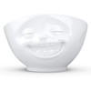 TASSEN XL Porcelain Bowl, Laughing Face Edition, 33 oz. White