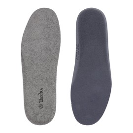 TIESTRA Cotton Terry Cloth Sockless Shoe Inserts - Breathable & Moisture-Wicking Foot Cushions | Shock Absorbing Thick Memory Foam Insoles for Barefoot Comfort| Washable Grey Women EU39/US 8