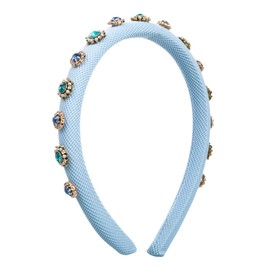 scicent Embellished Hairbands Sparkling Crystal Headband Glitter Baroque Rhinestone Head Band Jeweled Beaded Hair Bands for Women Embellished Pearl Hair Hoops Dress Accessories for Women Girl - 27023