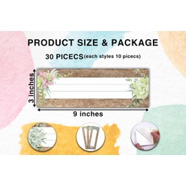 Desk Name Tag Classroom, Potted Succulent Name Plate for Desk Labels, Retro Plants Name Tags for Student Desk Labels Locker Stickers, School Teaching Students Supplies A04