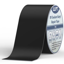 LLPT Roof Seal Tape Black 4" x 50 Ft UV Stable RV Sealant Repair Tape Extreme...