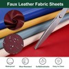 sourcing map Faux Leather Sheets, 8x53 Inch (20x135cm) Smooth Solid