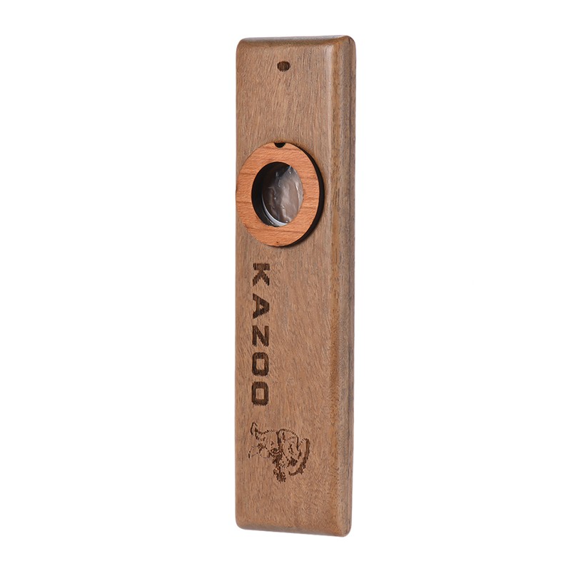 Wooden Kazoo Musical Instrument Ukulele Guitar Partner Wood Harmonica with