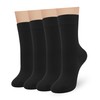 Womens Combed Cotton Color Thin socks - Breathable Soft Crew