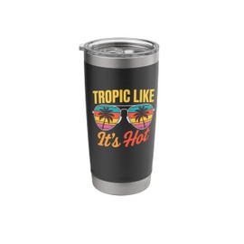 Tropic Like It's Summer Vacation Beach Tropical Vibe Stainless Steel Insulated Tumbler