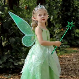 MYUBWTF Light Blue 13 Inches Star Wand Elf baton, Angel Star Magic Wand, Silver Fairy Princess Plating, Silver Stars Stick for Girl's Princess Costume Girl's elf costume