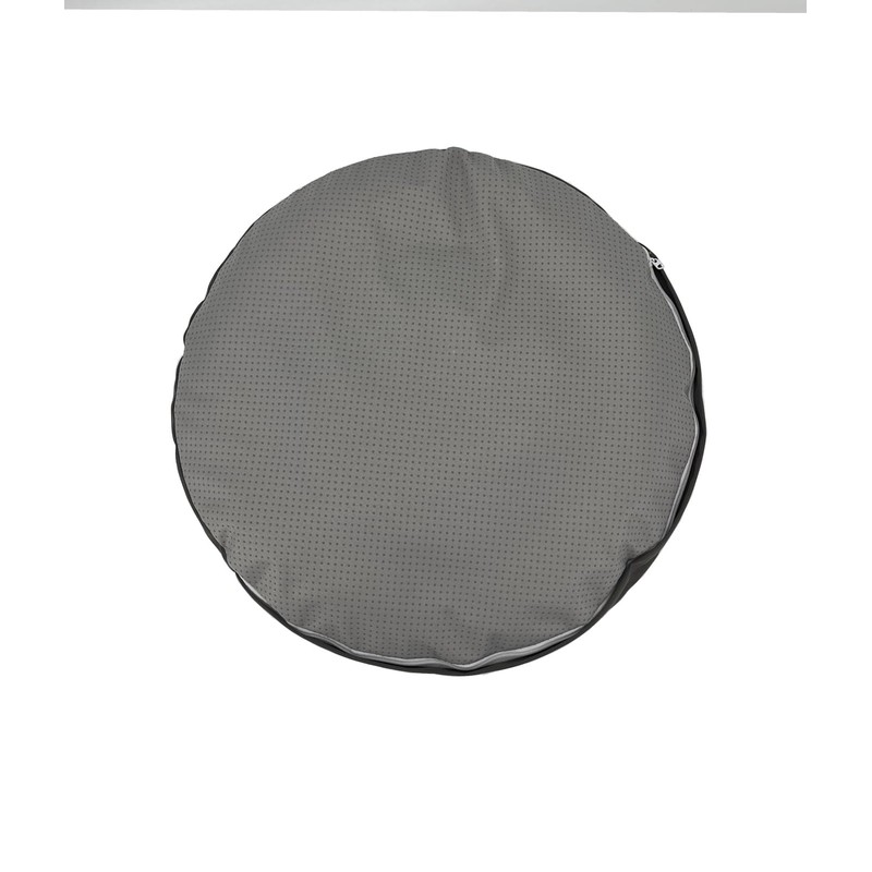 Wateproof Donut Dog Bed Cover with Zipper Grey Velvet Round