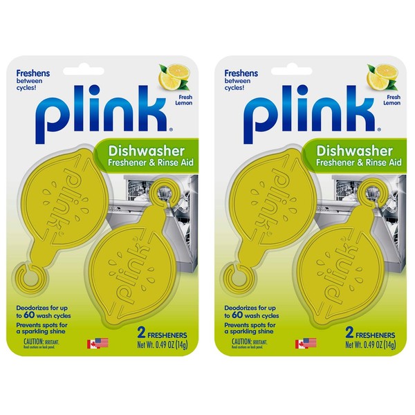 Plink PRA12T Dishwasher Rinse Aid, 4 Fresheners, 2 Count (Pack of 2)