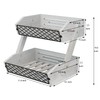 Dorhors Fruit Basket for Kitchen, 2 Tier Fruit Bowl,Kitchen Counter