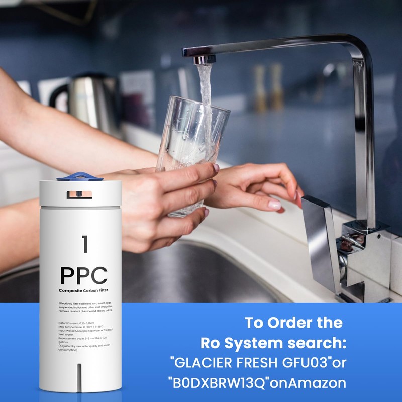 GLACIER FRESH PPC Filter Replacement Filter Replacement for GFU03 Reverse
