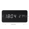 BALDR Wooden Digital Alarm Clock, Displays Time and Temperature, Voice