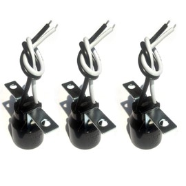 FINELED E17 Intermediate Base Keyless Phenolic Socket,US Standard Lamp Holder with 4 Inch Length Wire,Mounting Brackets for E17 Chandelier Base led, Incandescent Bulbs, Black (3 Pack)