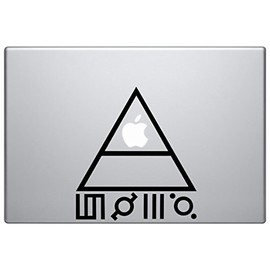 LA DECAL Inspired by 30 Seconds to Mars Logo Symbol car Truck SUV Laptop Toolbox Wall Window Decal Sticker 6" Tall Color Black