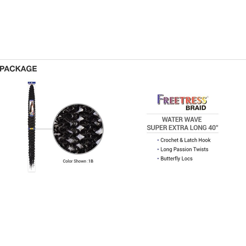 Freetress Water Wave Super Extra Long Braid 40" (1-PACK, 1B)