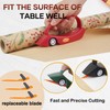 AMZBS 2-Pack Wrapping Paper Cutter with 3 Replaceable Blades Gift