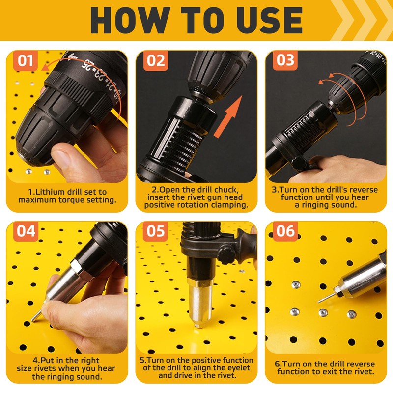 FSWWSF Rivet Attachment for Cordless Screwdrivers and Drills Rivet Pliers